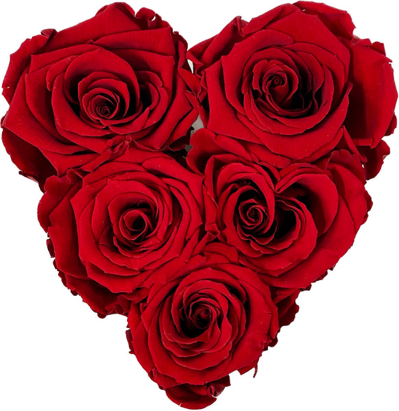 Coração Premium com Rosas Eternas